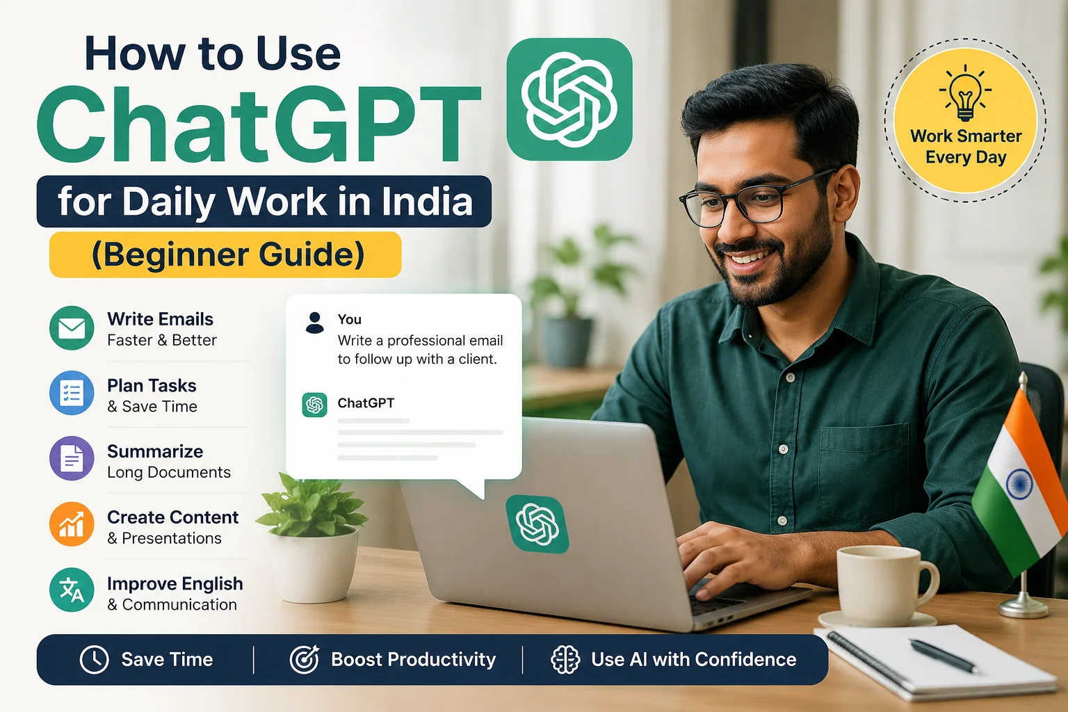How to Use ChatGPT for Daily Work in India (Beginner Guide)