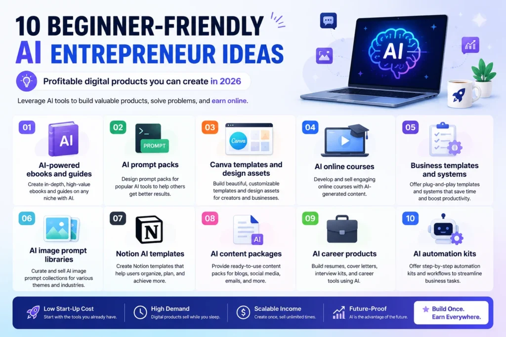 10 Digital Products You Can Create Using AI Tools