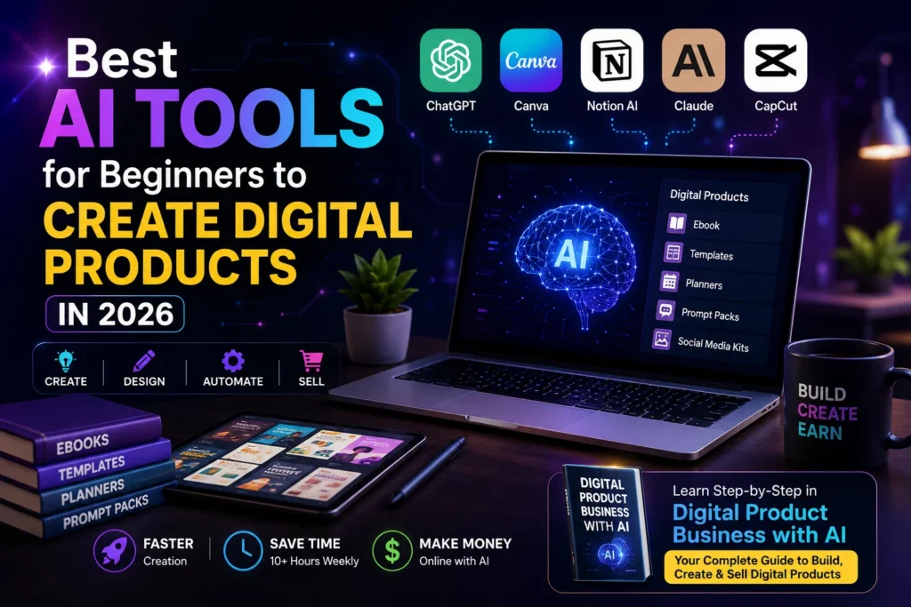 Best AI Tools for Beginners to Create Digital Products in 2026